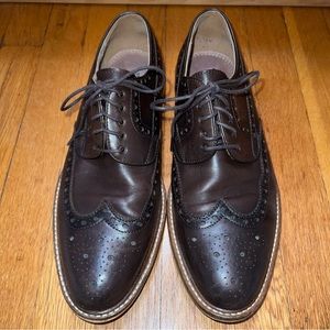 Aston Grey Abbey Brown Leather Wingtip Dress Shoes. Excellent condition